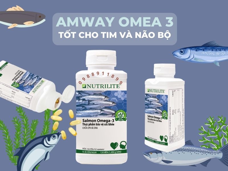 Omega 3 Amway bổ sung Omega 3 (DHA, EPA), hỗ trợ giảm cholesterol máu